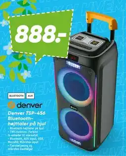 Bilka Denver TSP-456 Bluetoothhøjttaler på hjul tilbud