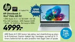 Bilka HP Omnibook 3 15,6” FULL HD PC tilbud
