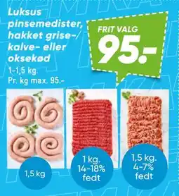 Bilka Luksus pinsemedister, hakket grise-/ kalve- eller oksekød tilbud