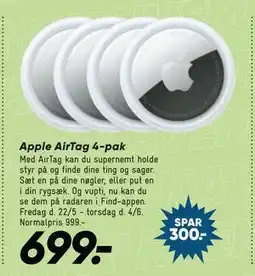 Bilka Apple AirTag 4-pak tilbud