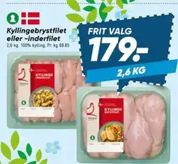 Bilka Kyllingebrystfilet eller -inderfilet tilbud