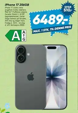 Bilka iPhone 17 256GB tilbud