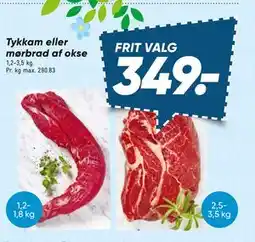 Bilka Tykkam eller mørbrad af okse tilbud