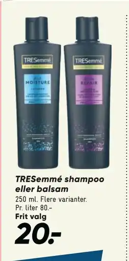 Bilka TRESemmé shampoo eller balsam tilbud