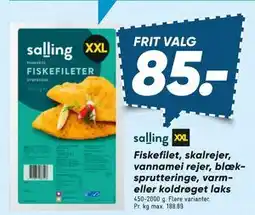 Bilka Fiskefilet, skalrejer, vannamei rejer, blæksprutteringe, varm- eller koldrøget laks tilbud