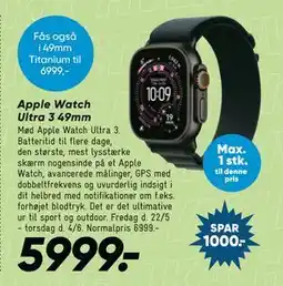 Bilka Apple Watch Ultra 3 49mm tilbud