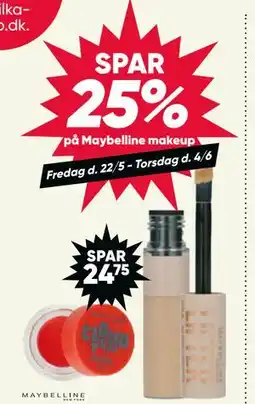 Bilka SPAR 25% på Maybelline makeup tilbud