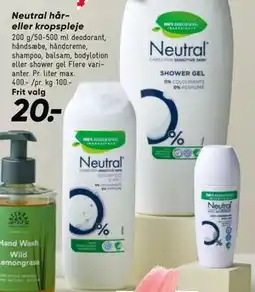 Bilka Neutral hår- eller kropspleje tilbud