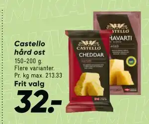 Bilka Castello hård ost tilbud