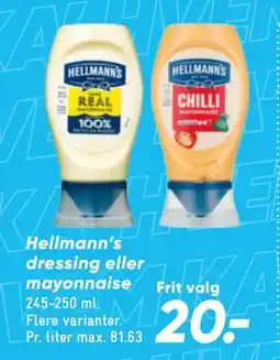 Bilka Hellmann’s dressing eller mayonnaise tilbud