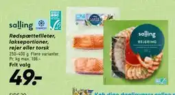 Bilka Rødspætte fileter, lakse portioner, rejer eller torsk tilbud