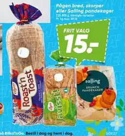 Bilka Pågen brød, skorper eller Salling pandekager tilbud