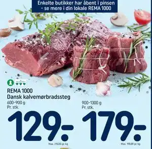 REMA 1000 Dansk kalvemørbradssteg