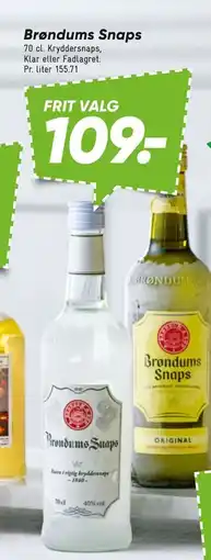 Bilka Brøndums Snaps tilbud
