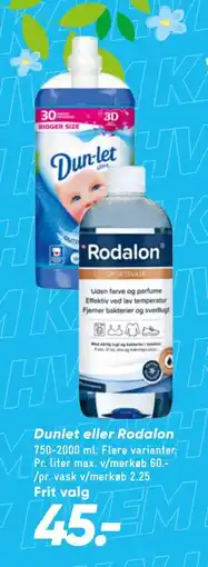 Bilka Dunlet eller Rodalon tilbud