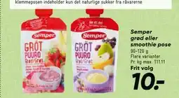 Bilka Semper grød eller smoothie pose tilbud