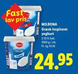 Lidl MILBONA Græsk-inspireret yoghurt tilbud
