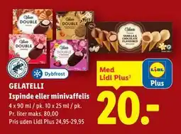 Lidl GELATELLI Ispinde eller minivaffelis, App-pris tilbud