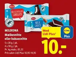 Lidl MILBONA Mælkesnitte eller kakaosnitte, App-pris tilbud