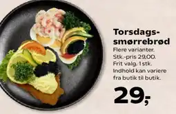 SuperBrugsen Torsdags-smørrebrød tilbud