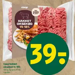 Coop 365 Coop hakket oksekød 14-18% tilbud