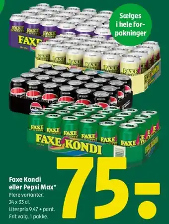 Faxe Kondi eller Pepsi Max