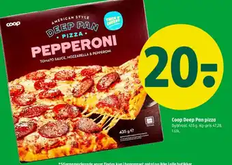 Coop 365 Coop Deep Pan pizza Pepperoni tilbud