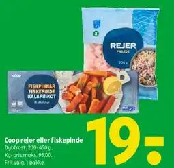 Coop 365 Coop rejer eller fiskepinde tilbud