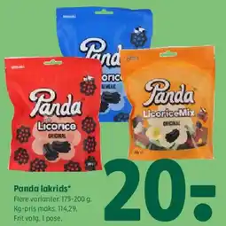 Coop 365 Panda lakrids tilbud