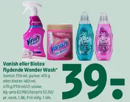 Coop 365 Vanish eller Biotex Flydende / Wonder Wash tilbud
