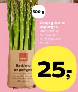 SuperBrugsen Coop grønne asparges tilbud