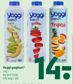 Coop 365 Yoggi yoghurt tilbud