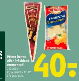 Coop 365 Prima Donna eller Président emmental tilbud