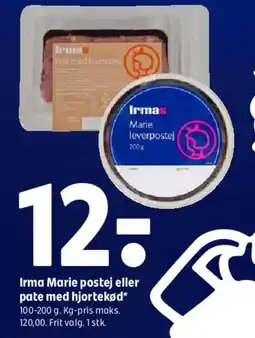 Coop 365 Irma Marie postej eller pate med hjortekød tilbud
