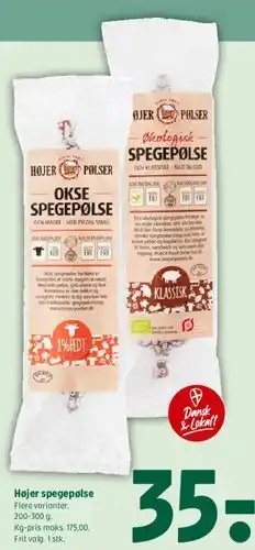 Coop 365 Højer spegepølse tilbud