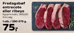 SuperBrugsen Fredagsbøf – entrecote eller ribeye tilbud
