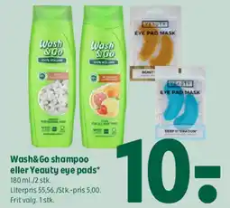 Coop 365 Wash&Go shampoo eller Yeauty eye pads tilbud