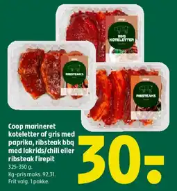 Coop 365 Coop marineret koteletter af gris tilbud