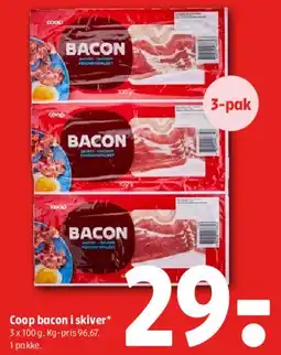 Coop 365 Coop bacon i skiver tilbud
