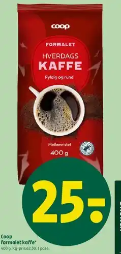 Coop 365 Coop formalet kaffe tilbud