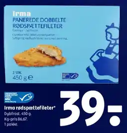Coop 365 Irma panerede dobbelte rødspættefileter tilbud