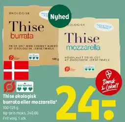 Coop 365 Thise økologisk burrata eller mozzarella tilbud