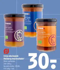 Coop 365 Irma økologisk Heiberg marmelade tilbud