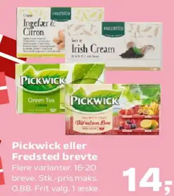SuperBrugsen Pickwick eller Fredsted breve tilbud