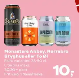 SuperBrugsen Monastere Abbey, Nørrebro Bryghus eller To Øl tilbud