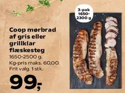 SuperBrugsen Coop mørbrad af gris eller grillklar flæskesteg tilbud