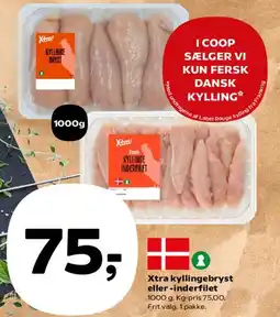 SuperBrugsen Xtra kyllingebryst eller inderfilet tilbud