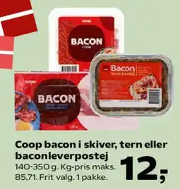 SuperBrugsen Coop bacon i skiver, tern eller baconleverpostej tilbud