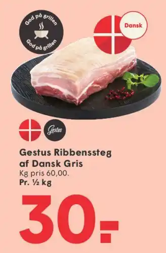 SPAR Gestus Ribbenssteg af Dansk Gris tilbud