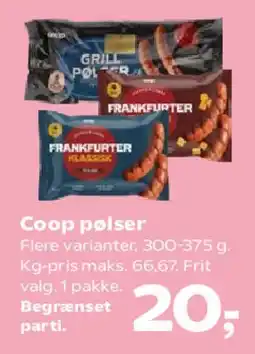 SuperBrugsen Coop pølser tilbud